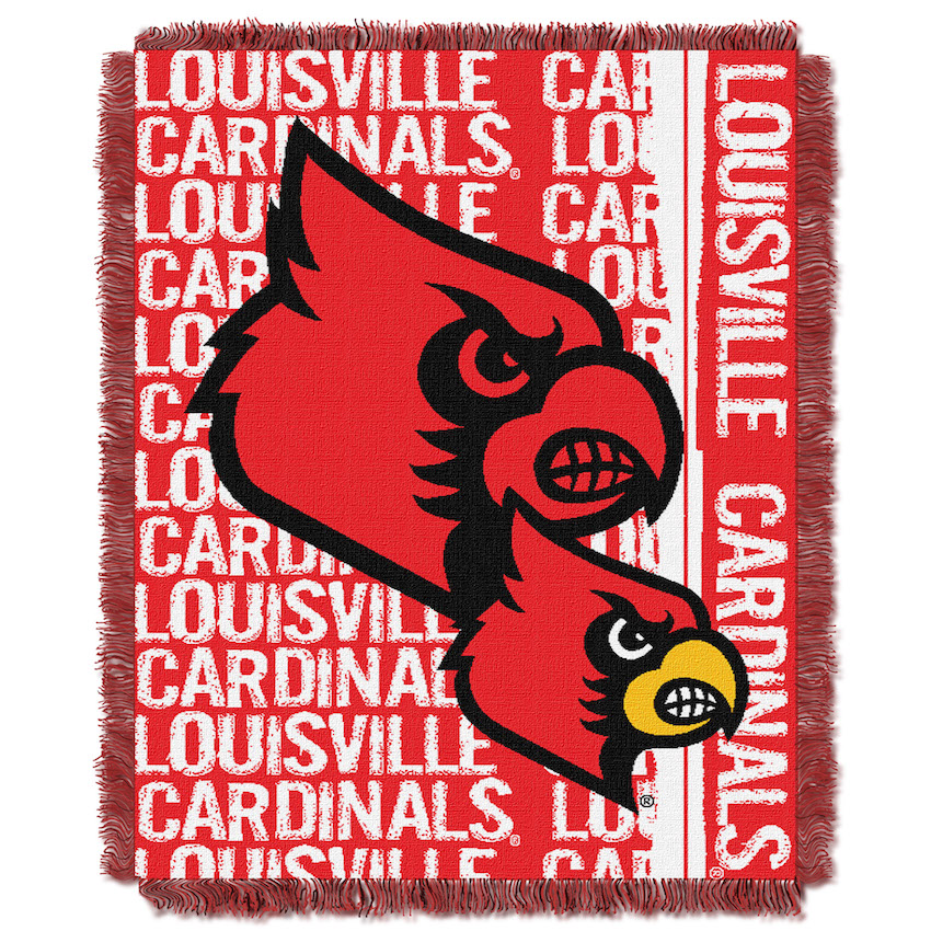 Louisville Cardinals Double Play Woven Jacquard Throw
