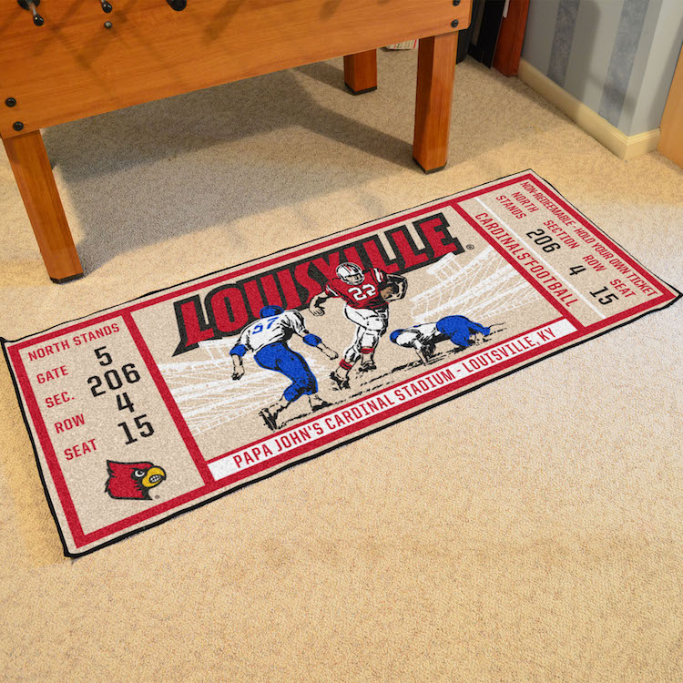 Louisville Cardinals 30 x 72 Game Ticket Carpet Runner