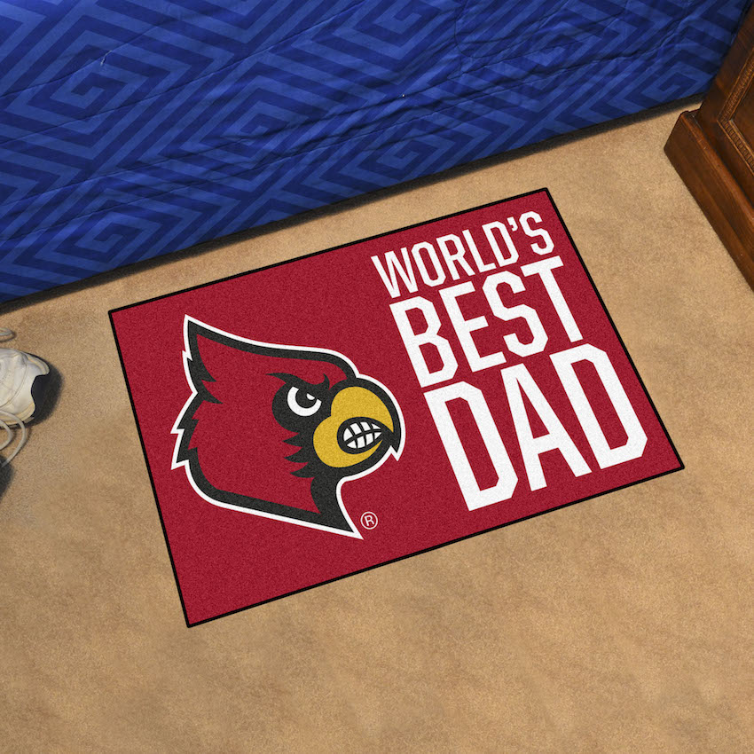 Louisville Cardinals 20 x 30 WORLDS BEST DAD Floor Mat