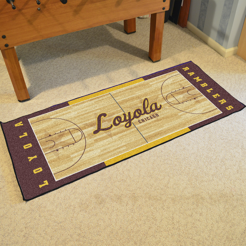 Loyola Chicago Ramblers 30 x 72 Basketball Court Carpet Runner