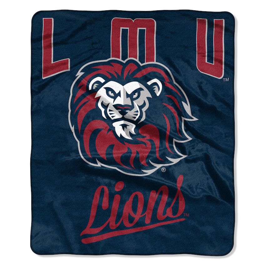 Loyola Marymount Lions Plush Fleece Raschel Blanket 50 x 60