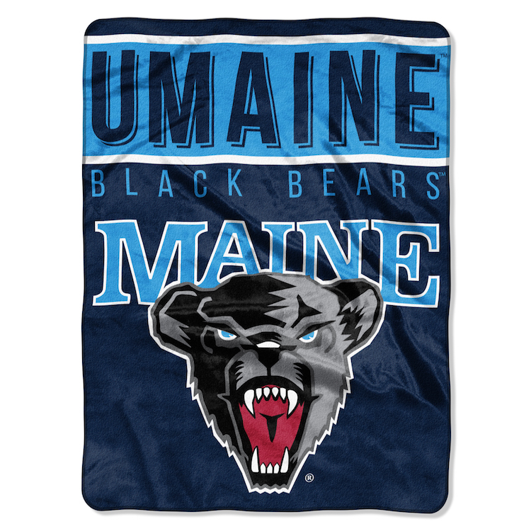 Maine Black Bears Large Plush Fleece OVERTIME 60 x 80 Blanket