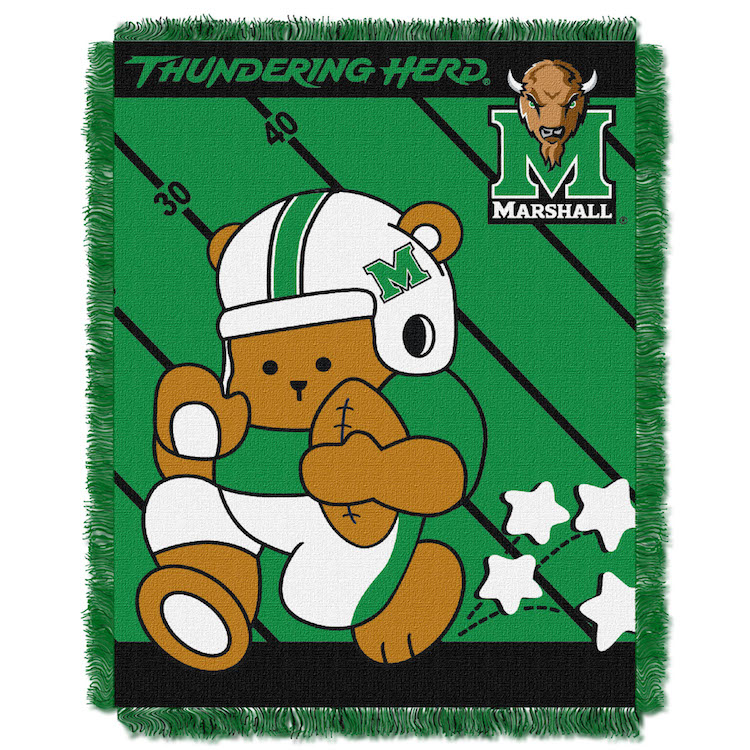 Marshall Thundering Herd Woven Baby Blanket 36 x 48