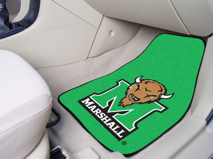 Marshall Thundering Herd Car Floor Mats 18 x 27 Carpeted-Pair