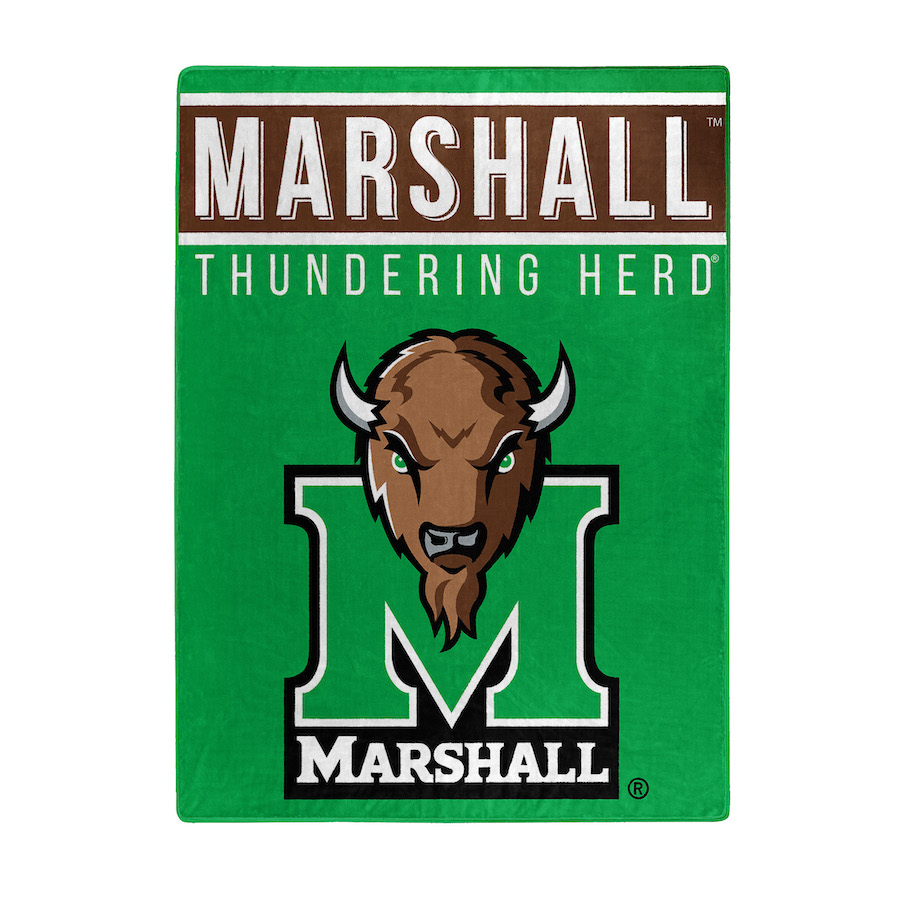 Marshall Thundering Herd Large Plush Fleece OVERTIME 60 x 80 Blanket