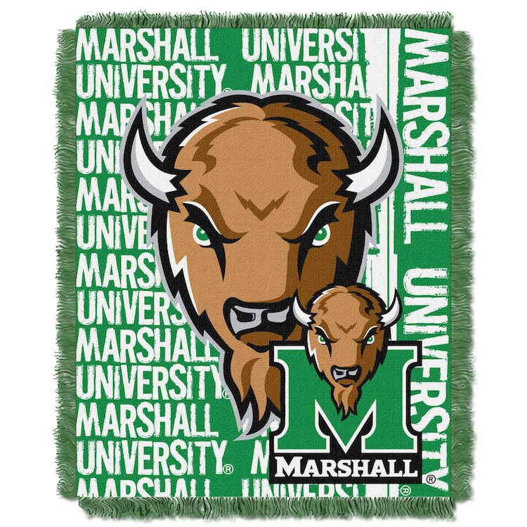 Marshall Thundering Herd Double Play Tapestry Blanket 48 x 60