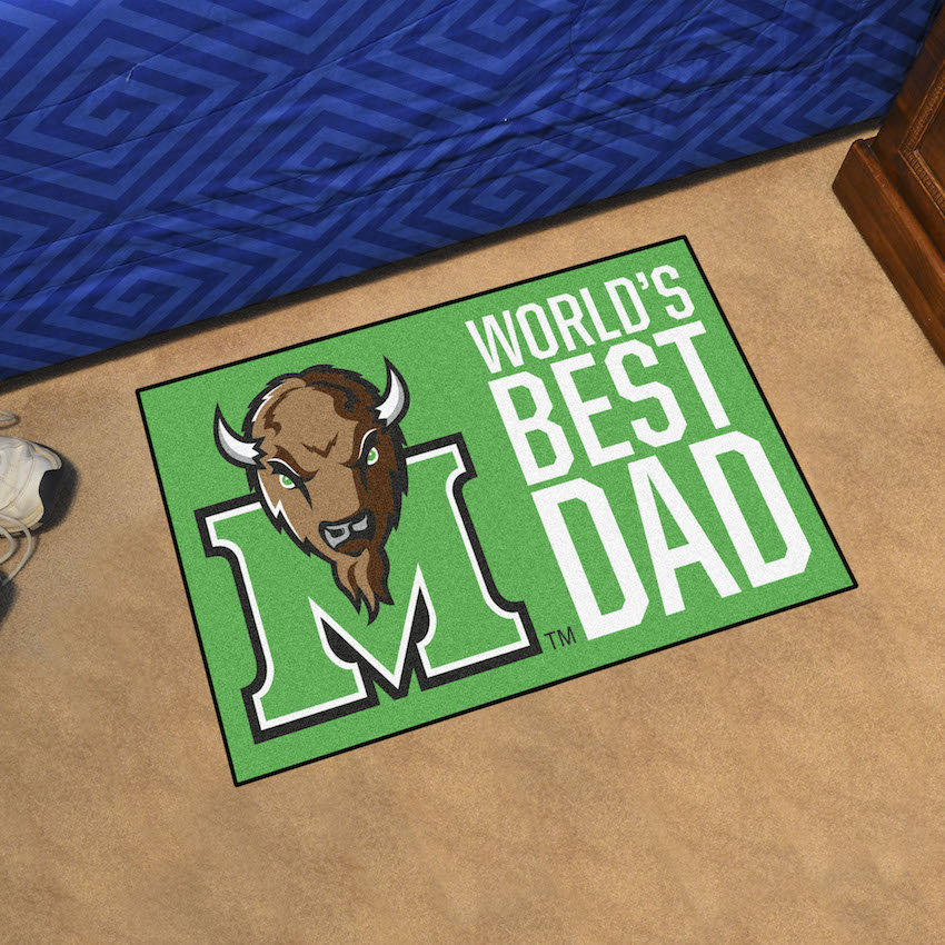 Marshall Thundering Herd 20 x 30 WORLDS BEST DAD Floor Mat