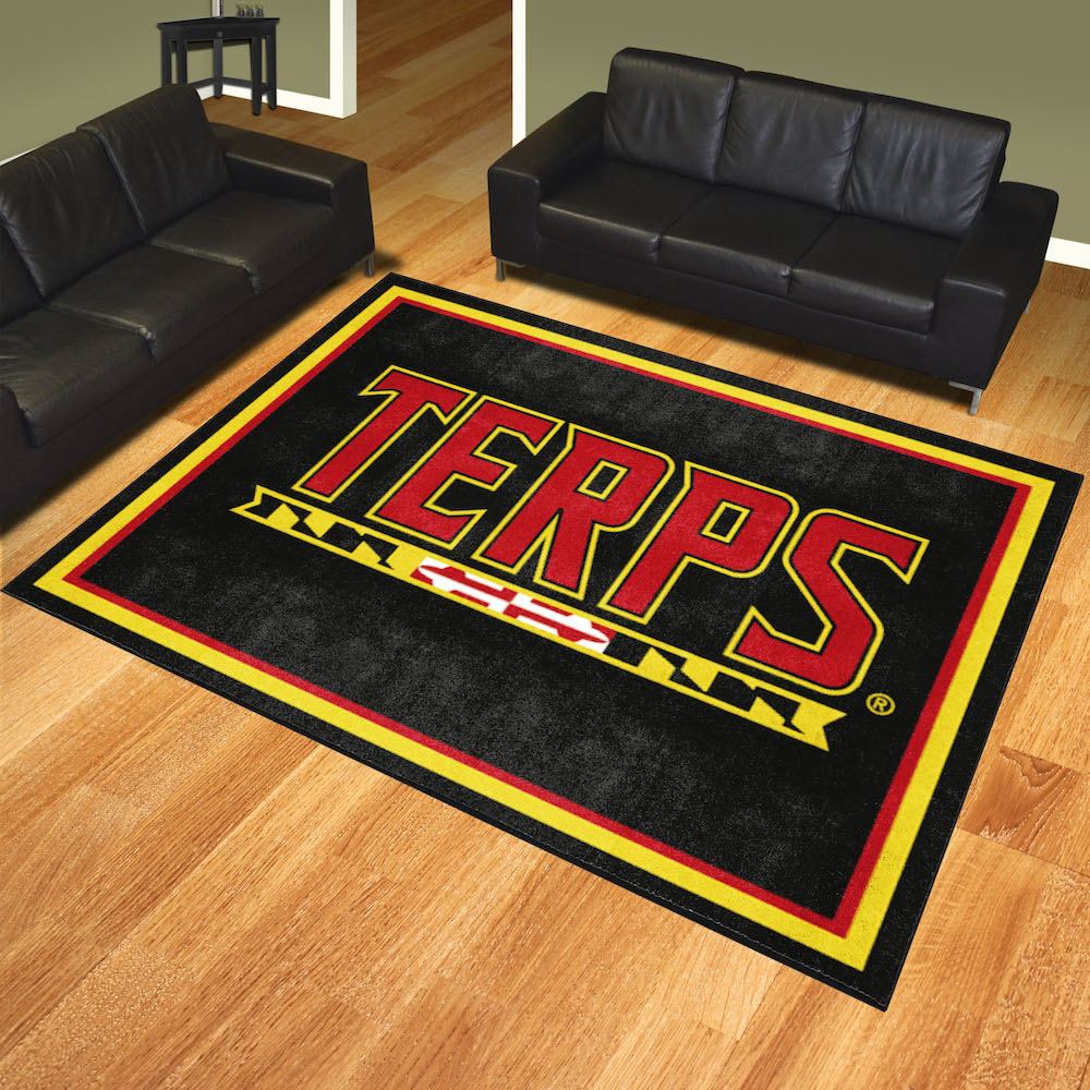 Maryland Terrapins Ultra Plush 8x10 Area Rug - 2nd Logo