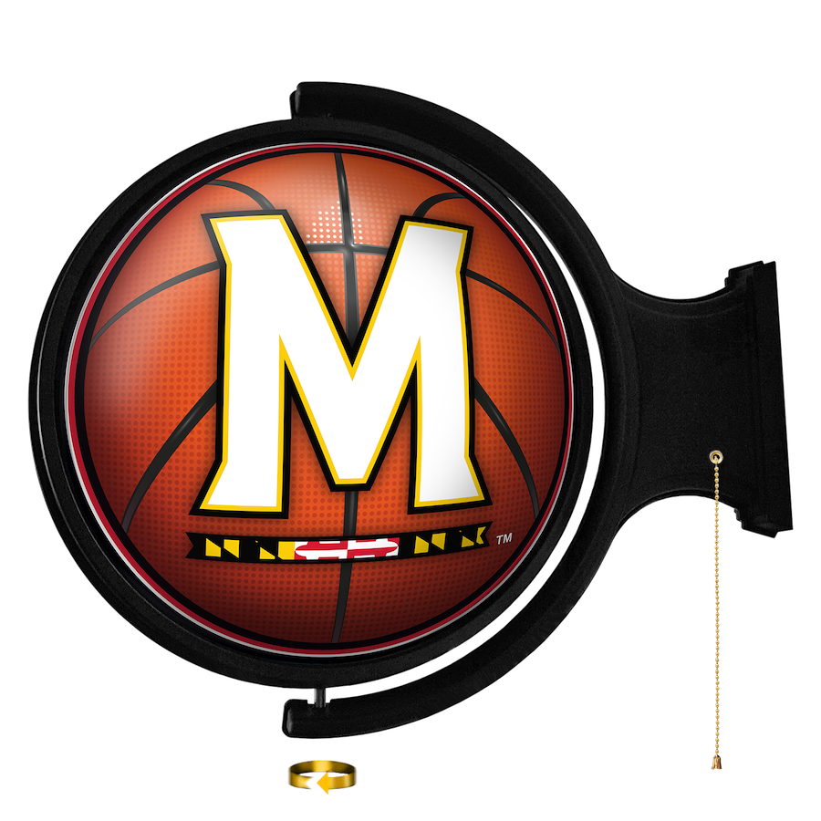 Maryland Terrapins LED Rotating Wall Sign ~ BASKETBALL