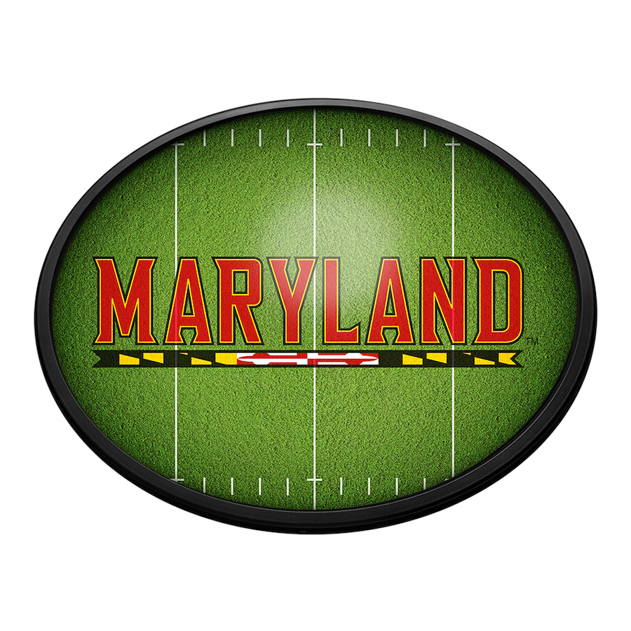 Maryland Terrapins ON THE 50 Slimline LED Wall Sign ~ OVAL