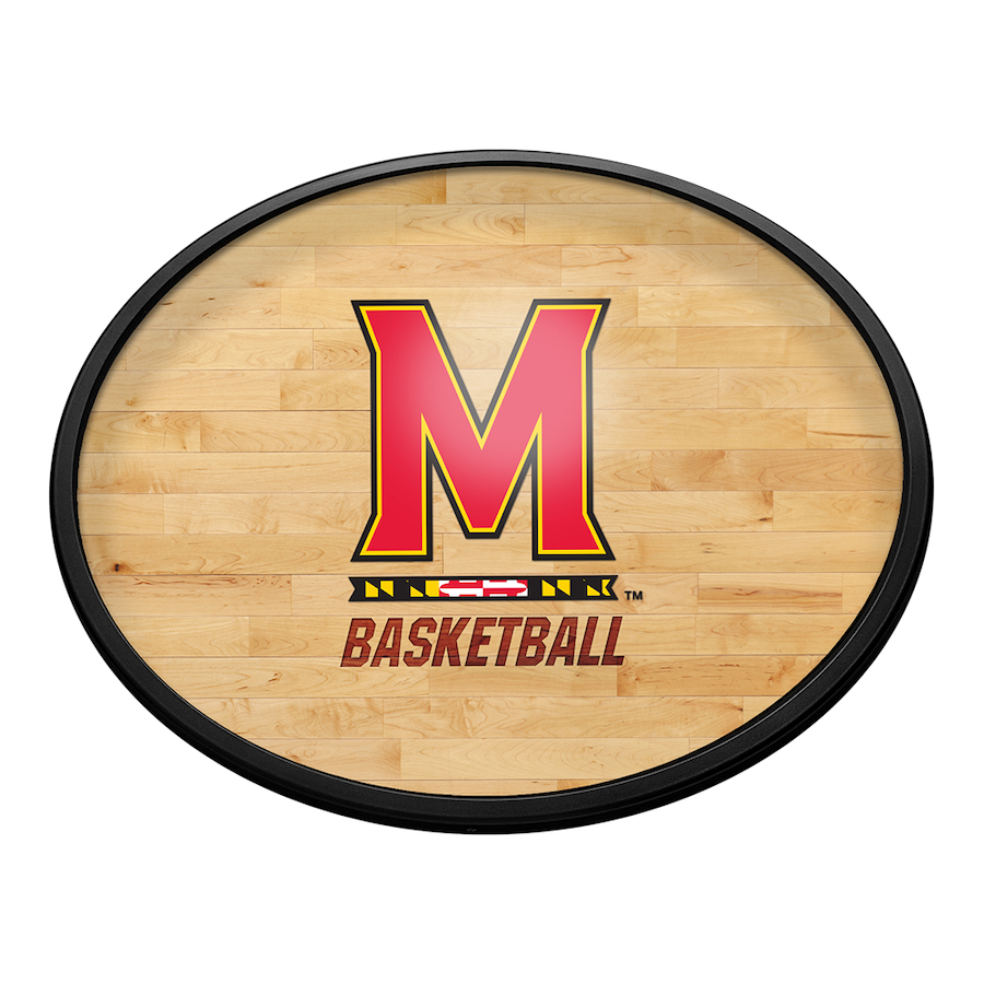 Maryland Terrapins HARDWOOD Slimline LED Wall Sign ~ OVAL