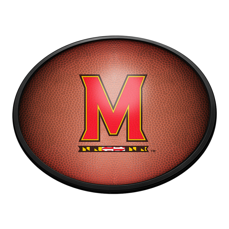 Maryland Terrapins PIGSKIN Slimline LED Wall Sign ~ OVAL