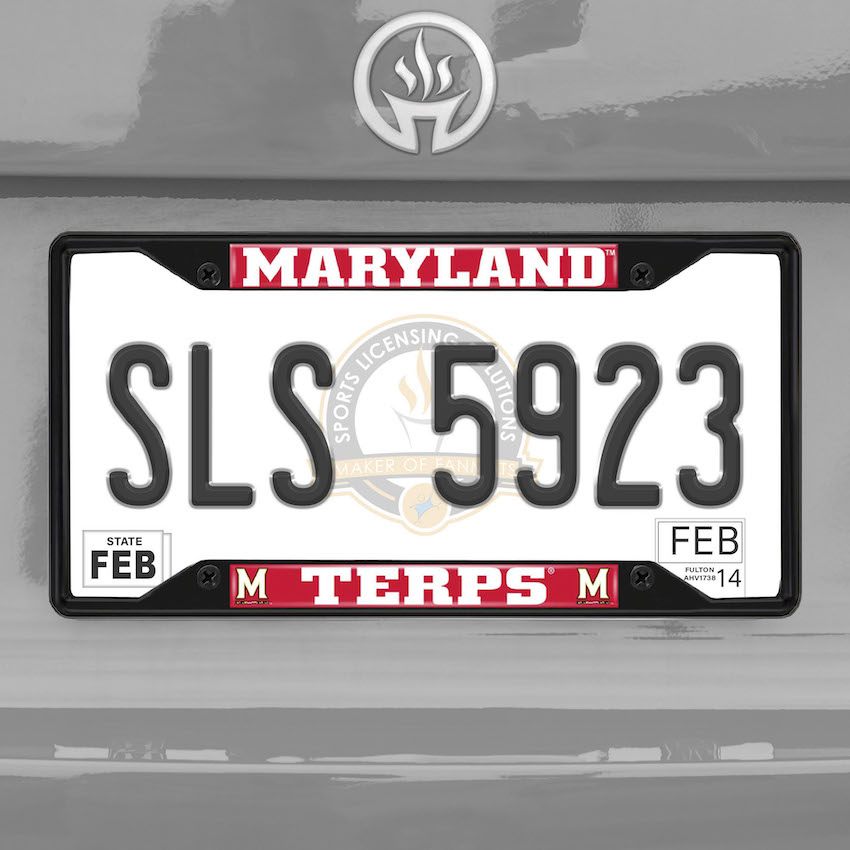 Maryland Terrapins Black License Plate Frame