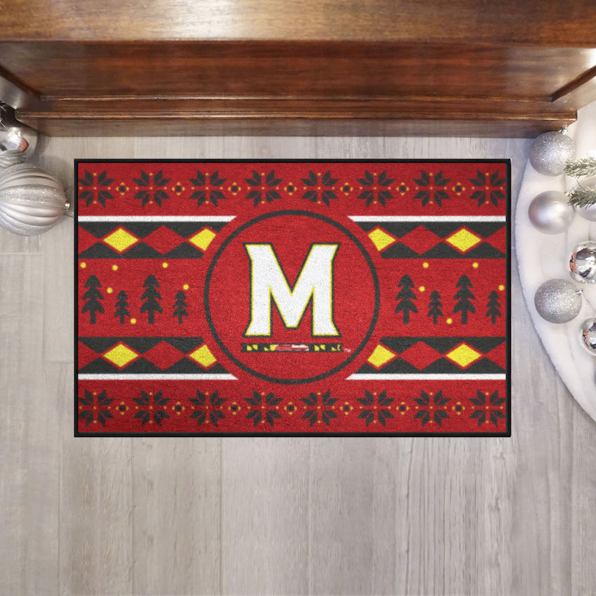 Maryland Terrapins HOLIDAY SWEATER 20 x 30 STARTER Floor Mat