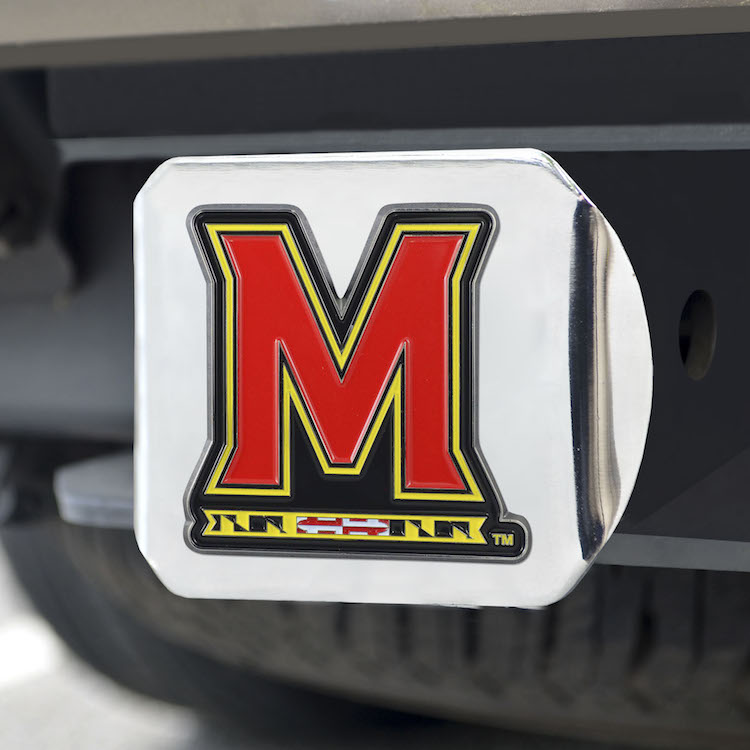 Maryland Terrapins Color Chrome Trailer Hitch Cover