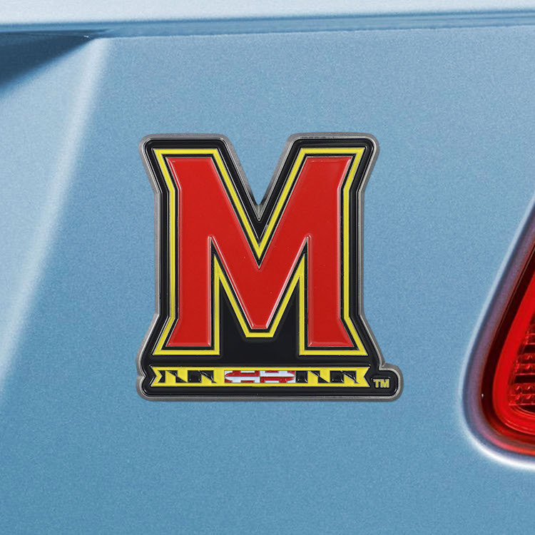 Maryland Terrapins Color Metal Auto Emblem