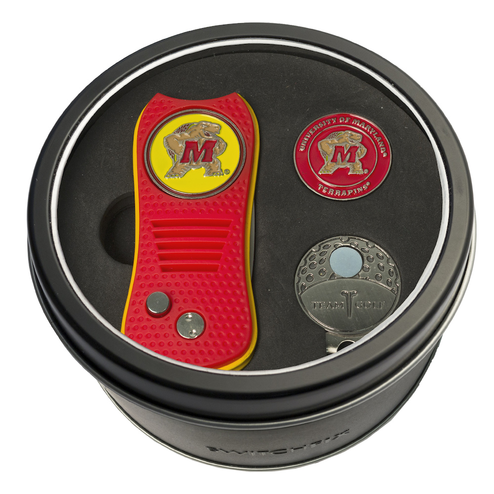 Maryland Terrapins Switchblade Divot Tool Cap Clip and Ball Marker Gift Pack