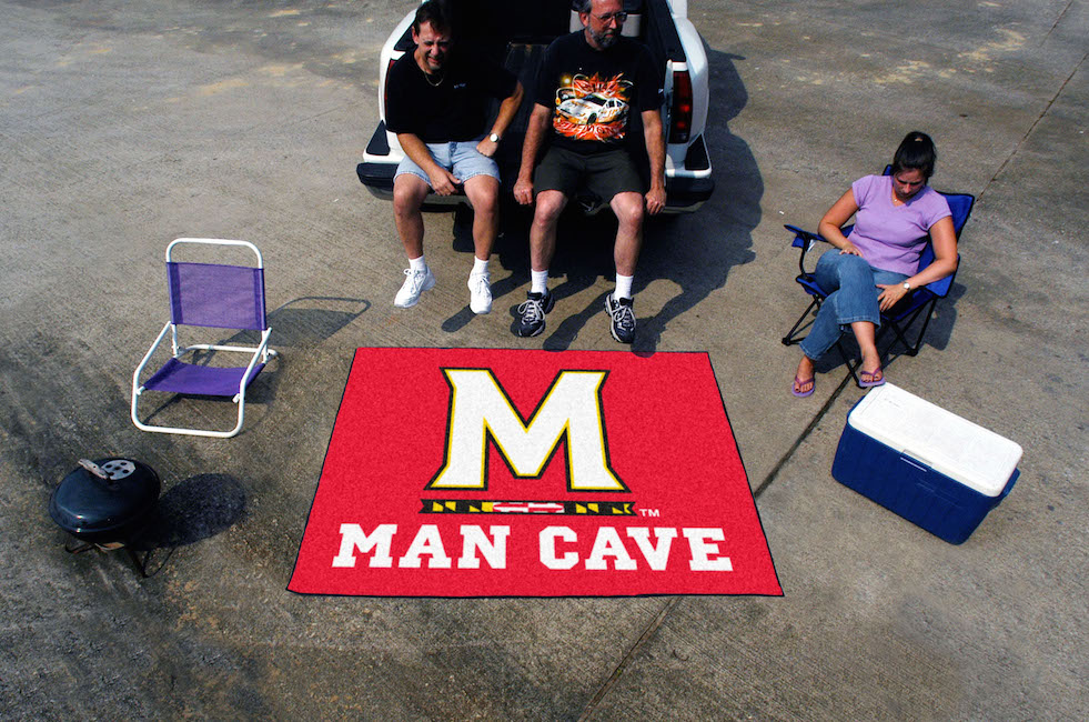Maryland Terrapins MAN CAVE TAILGATER 60 x 72 Rug