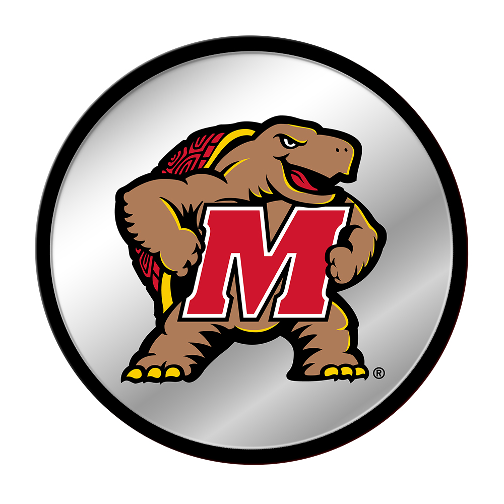 Maryland Terrapins MASCOT Modern Disc Mirrored Wall Sign