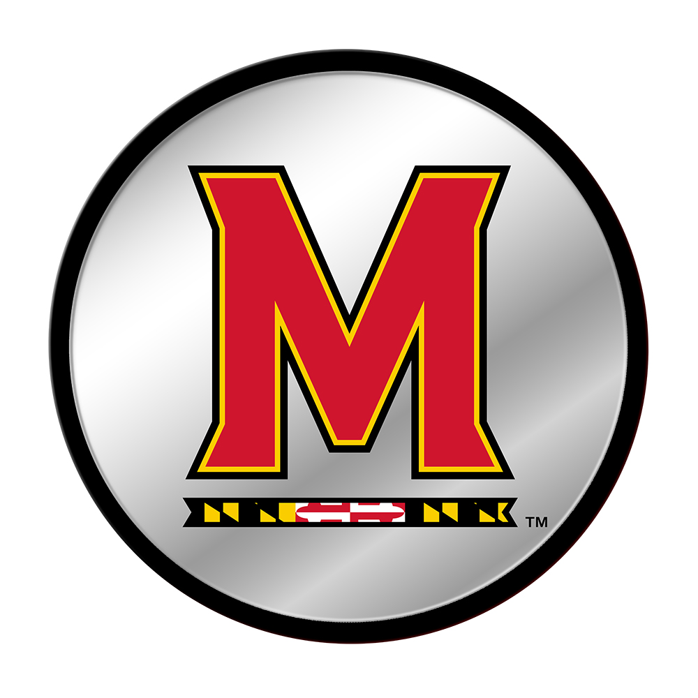 Maryland Terrapins Modern Disc Mirrored Wall Sign