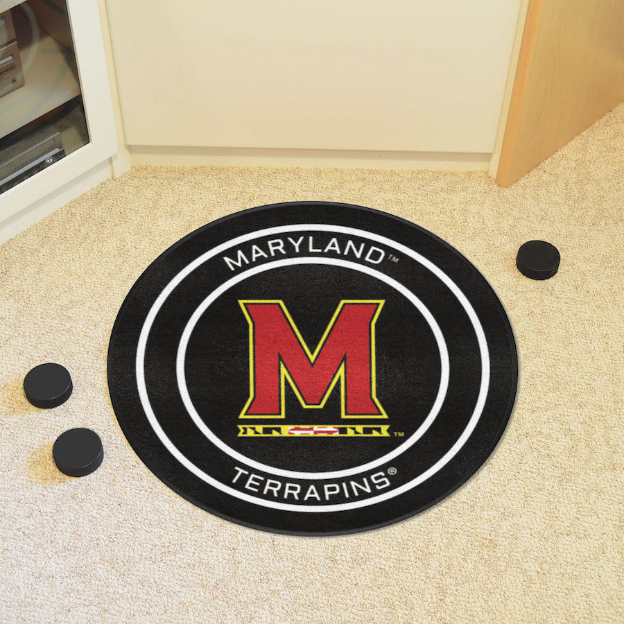 Maryland Terrapins Round Hockey Puck Mat