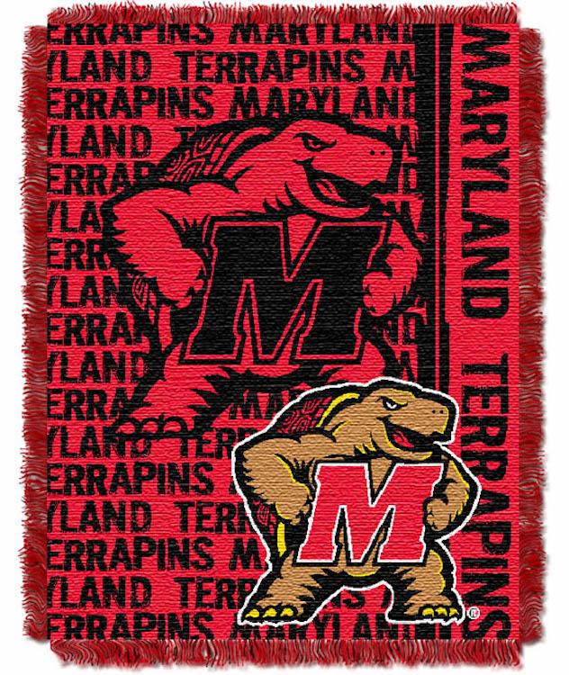 Maryland Terrapins Double Play Tapestry Blanket 48 x 60