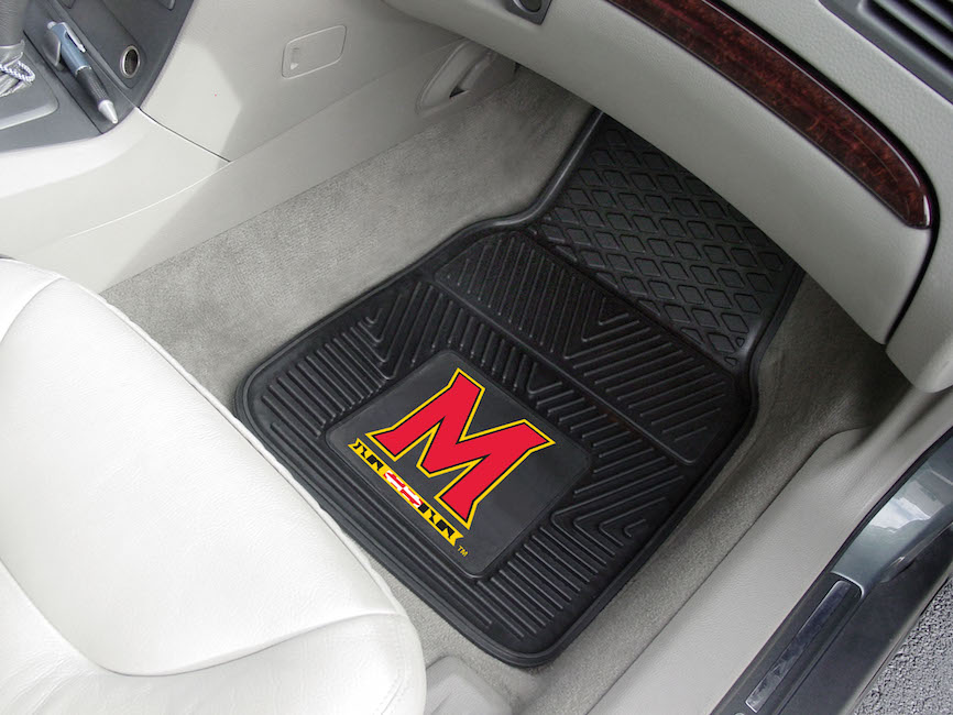 Maryland Terrapins Car Floor Mats 18 x 27 Heavy Duty Vinyl Pair