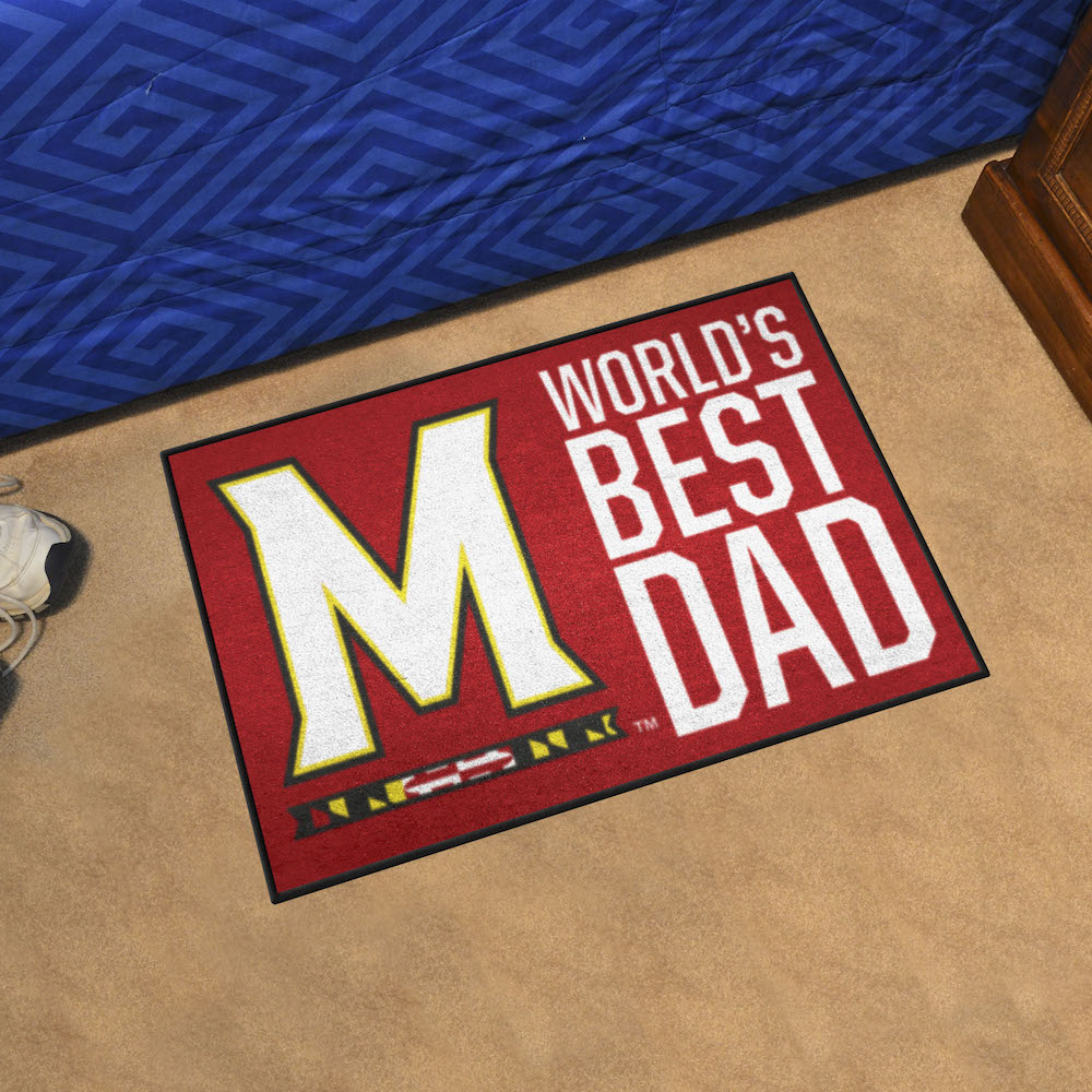 Maryland Terrapins 20 x 30 WORLDS BEST DAD Floor Mat