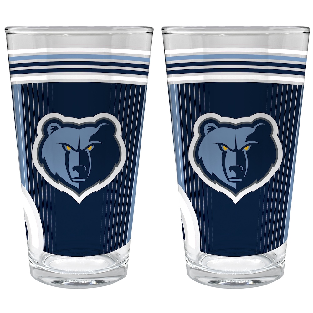 Memphis Grizzlies COOL VIBES 2 pc Pint Glass Set