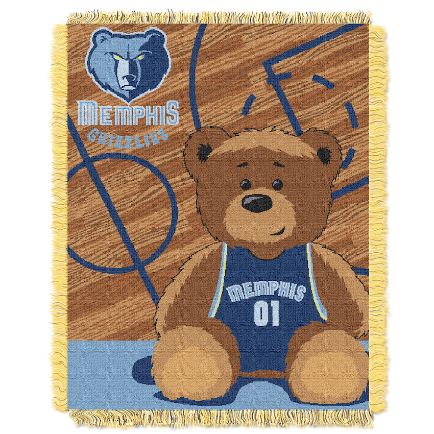 Memphis Grizzlies Woven Baby Blanket 36 x 48