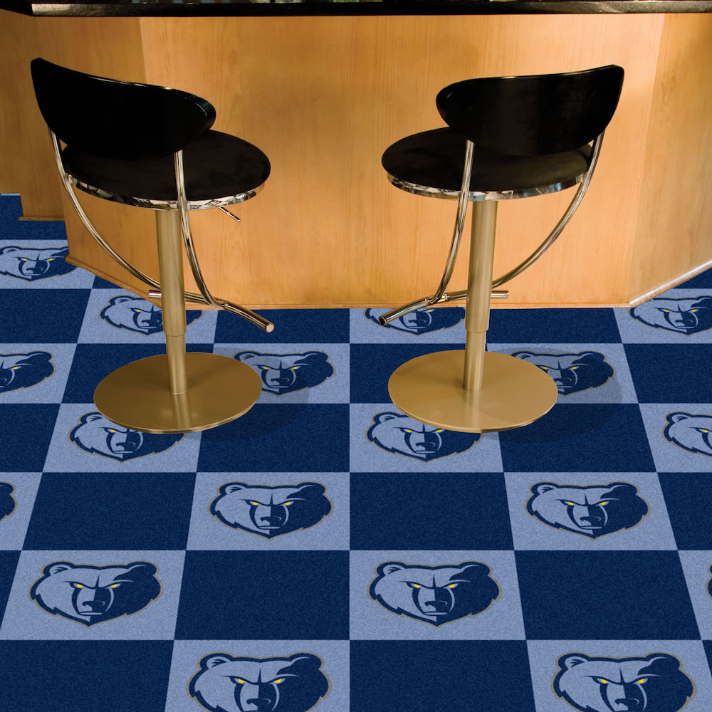 Memphis Grizzlies Carpet Tiles 18x18 in.