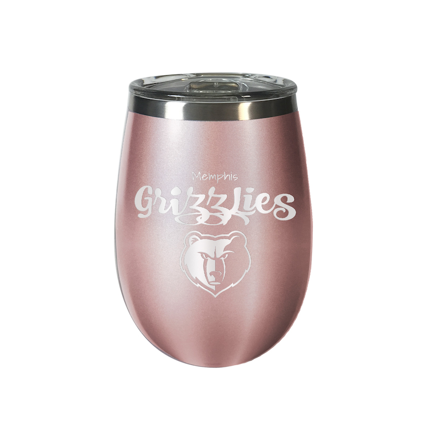 Memphis Grizzlies 10 oz Rose Gold Wine Tumbler