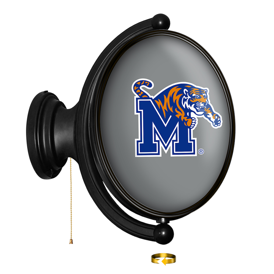 Memphis Tigers LED Rotating Wall Sign ~ OVAL