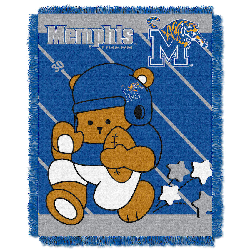 Memphis Tigers Woven Baby Blanket 36 x 48