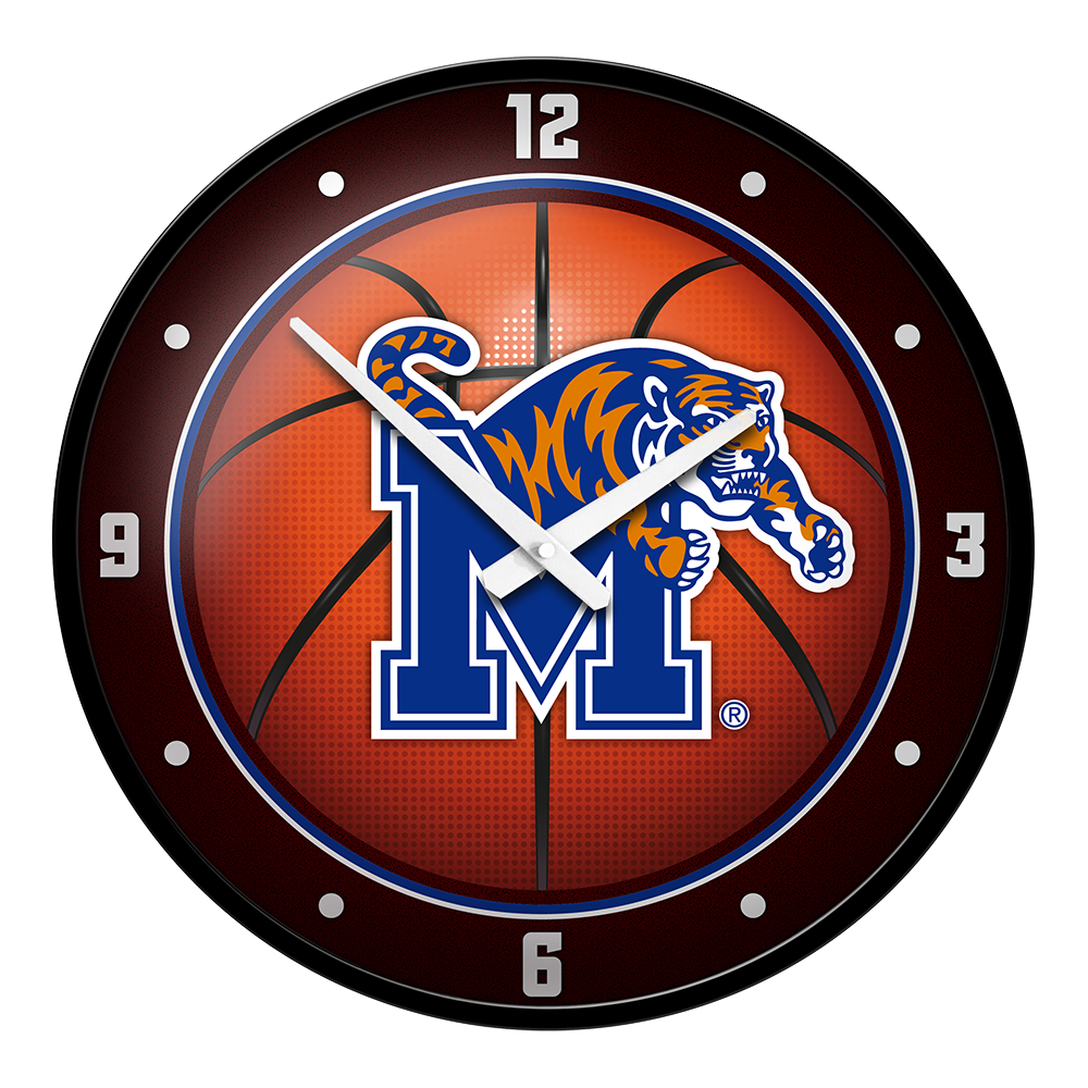 Memphis Tigers Modern Disc BASKETBALL Wall Clock