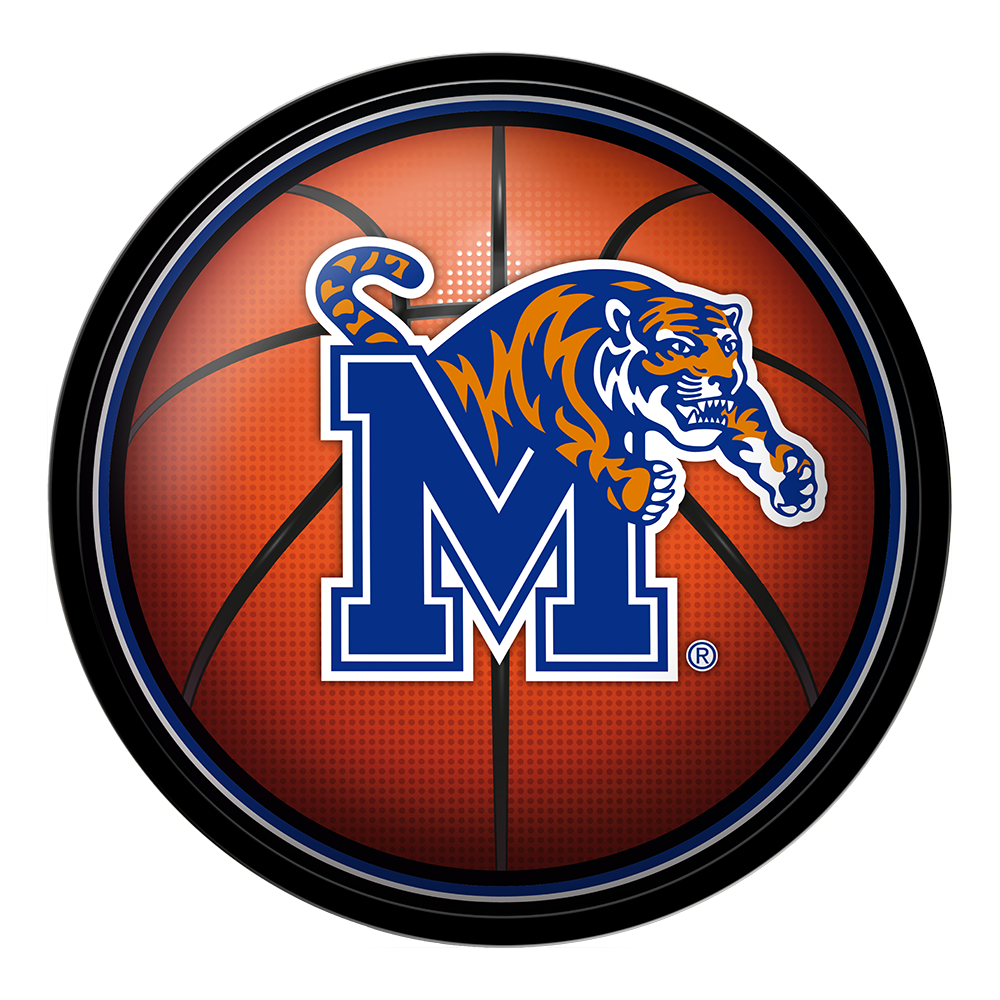 Memphis Tigers Modern Disc BASKETBALL Wall Sign