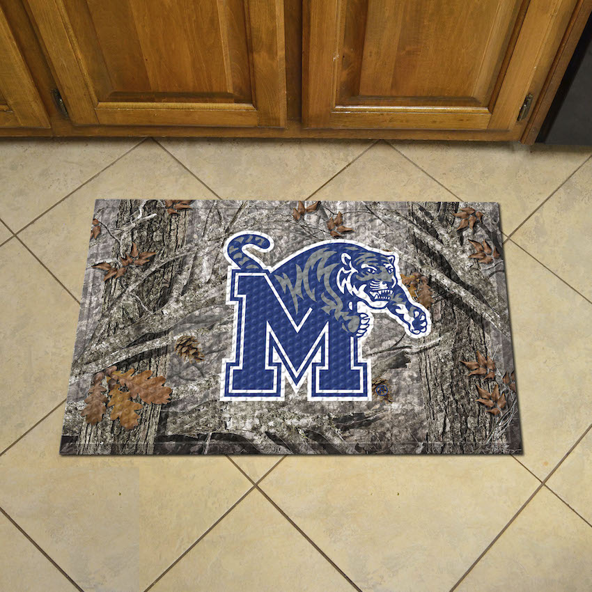 Memphis Tigers Camo Style SCRAPER Door Mat