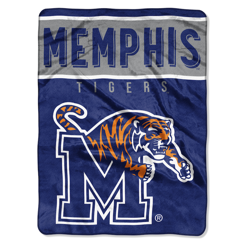 Memphis Tigers Large Plush Fleece OVERTIME 60 x 80 Blanket