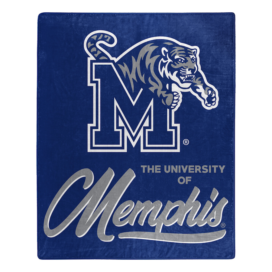 Memphis Tigers Plush Fleece Raschel Blanket 50 x 60