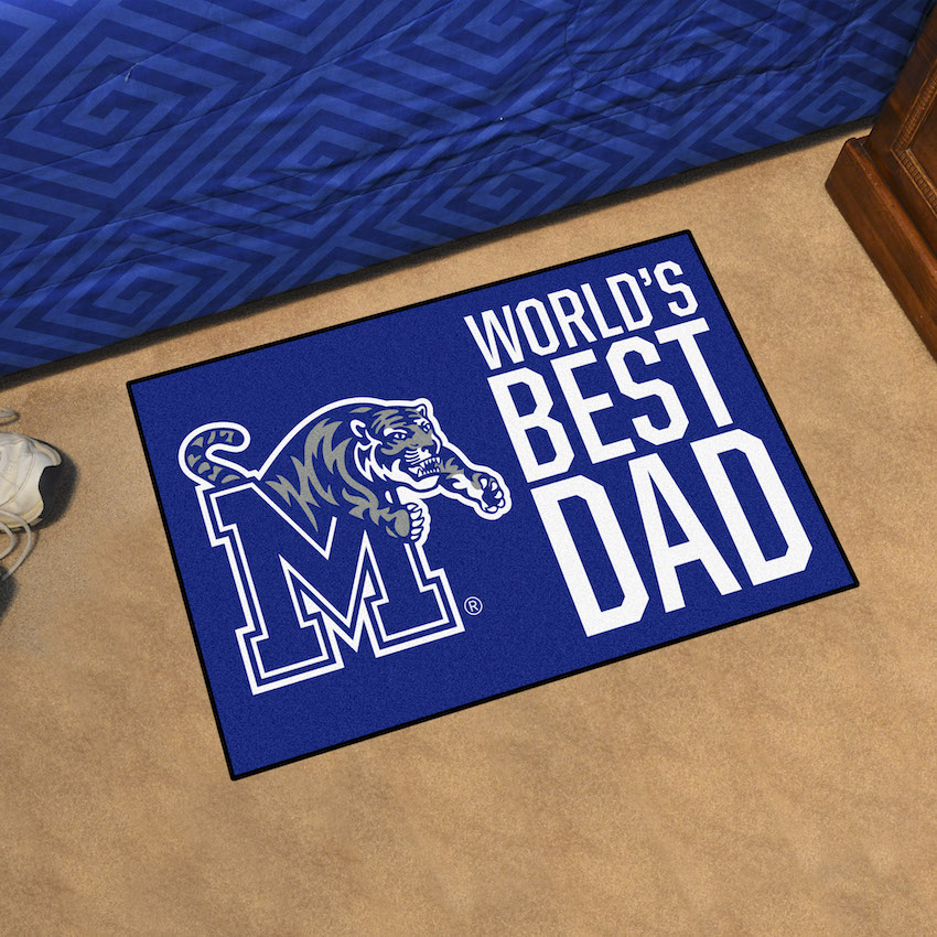 Memphis Tigers 20 x 30 WORLDS BEST DAD Floor Mat