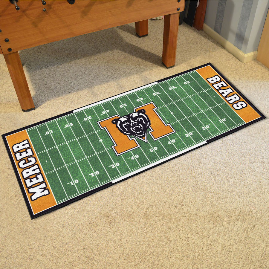 Mercer Bears 30 x 72 Football Field Carpet Runner