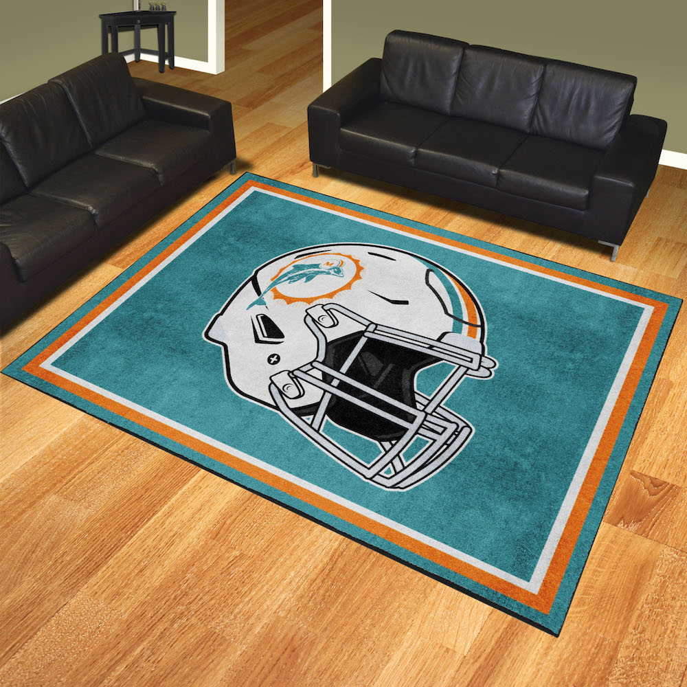 FANMATS Miami Dolphins 8ft. x 10 ft. Plush Area Rug