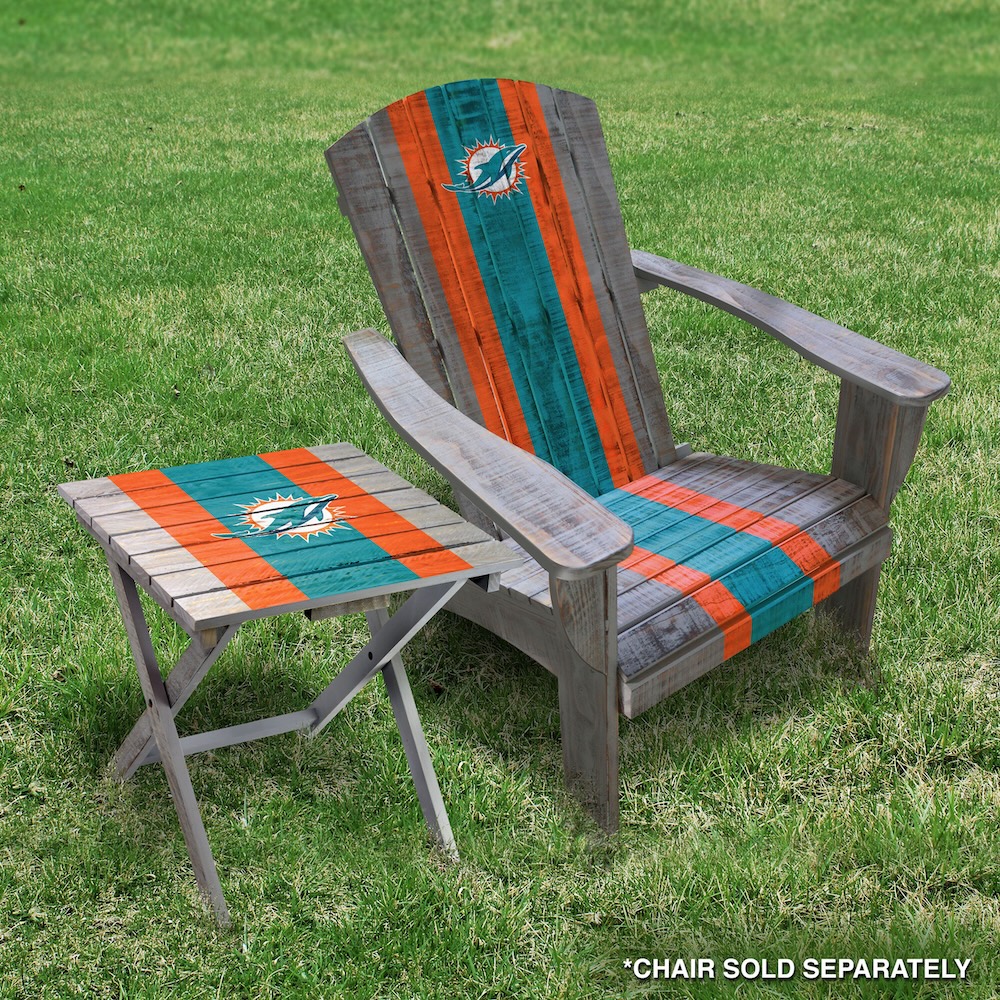 Miami Dolphins Wooden Adirondack Folding Table