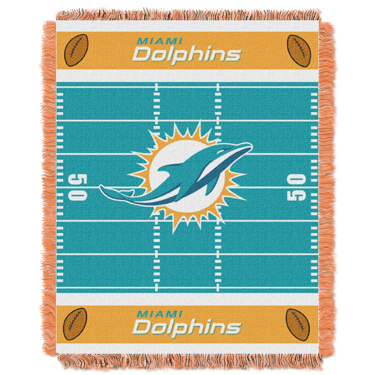 Miami Dolphins Woven Baby Blanket 36 x 48