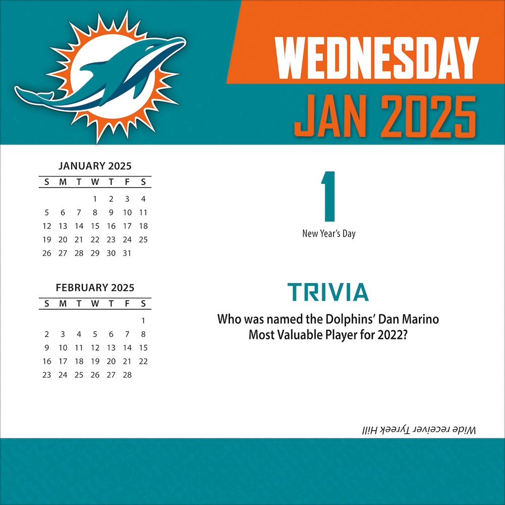 Miami Dolphins 2025 NFL Page-A-Day Box Calendar