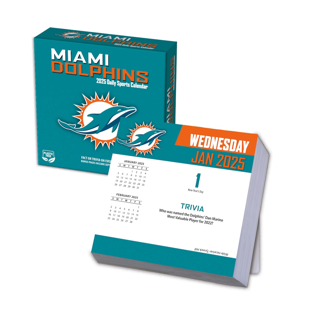 Miami Dolphins 2025 NFL Page-A-Day Box Calendar