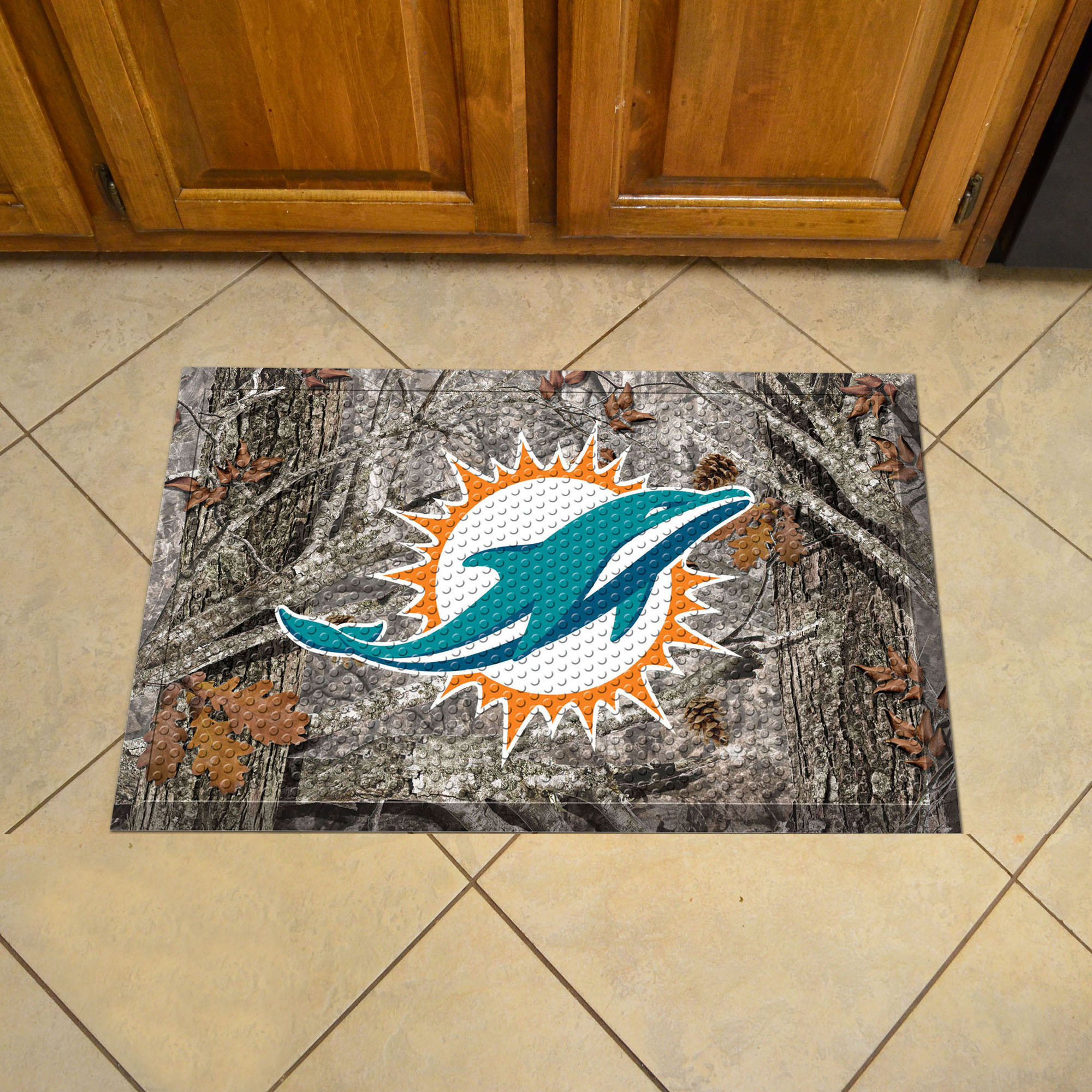 Miami Dolphins Camo Style SCRAPER Door Mat