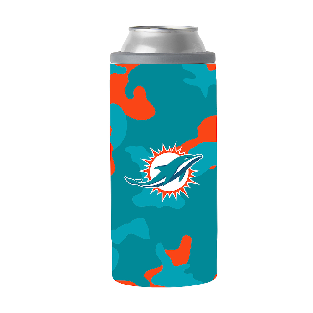 Miami Dolphins Camo Swagger 12 oz. Slim Can Coolie