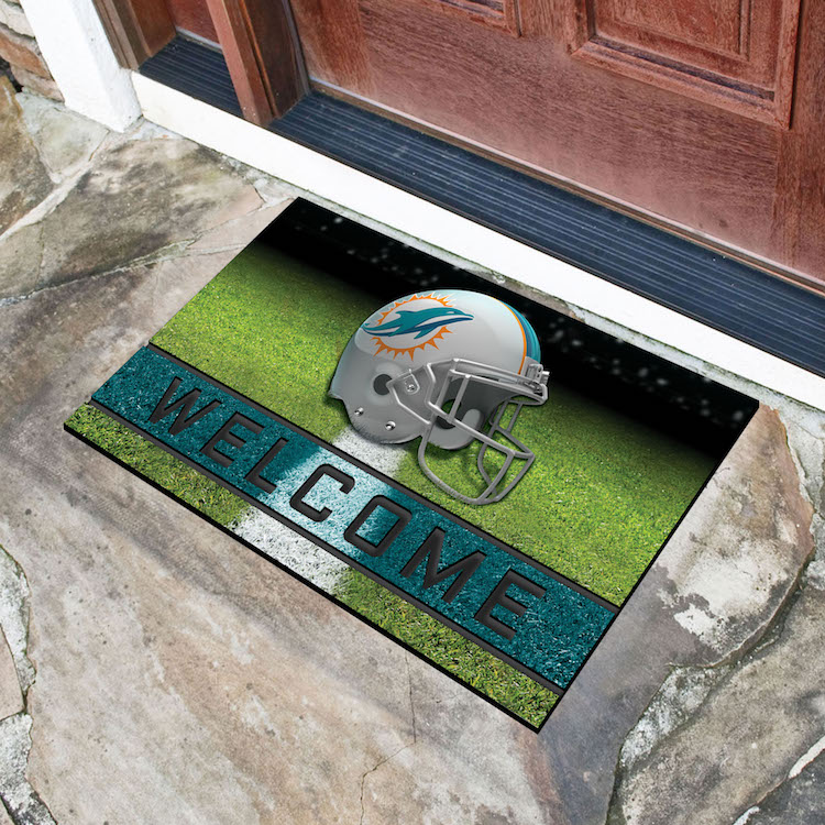 Miami Dolphins Recycled Crumb Rubber Door Mat