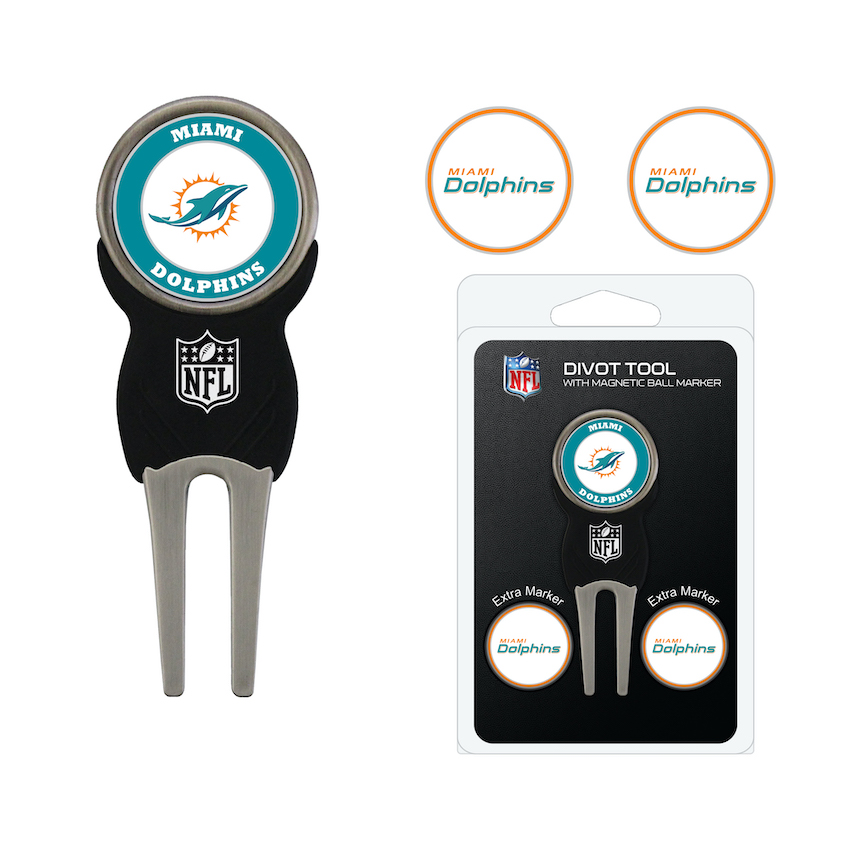 Miami Dolphins 3 Marker Signature Divot Tool Pack